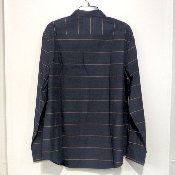 PERRY ELLIS 100% COTTON NAVY BLUE SHIRT XL - Picture 3 of 7